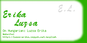 erika luzsa business card